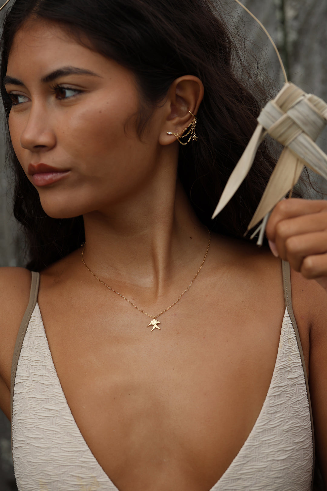 Weave Fish Necklace (14K Gold-Plated)
