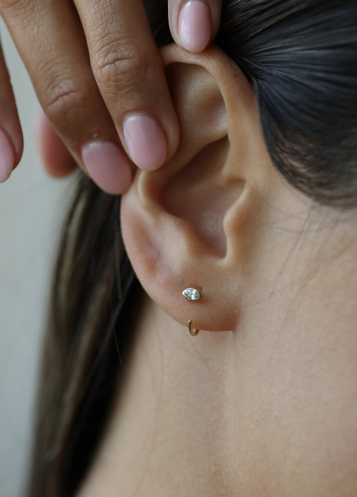 14K Marquise Diamond Claw