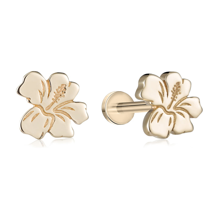 Hibiscus Flatback Earring